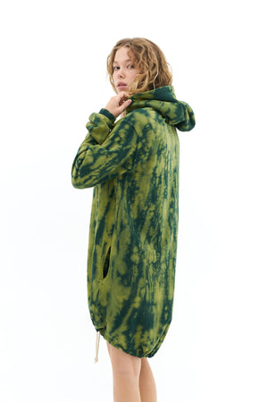 Discoloration Hoodie Dress