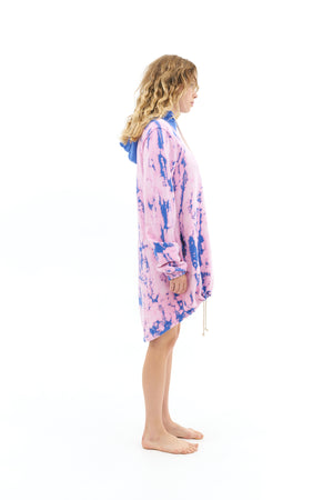 Discoloration Hoodie Dress