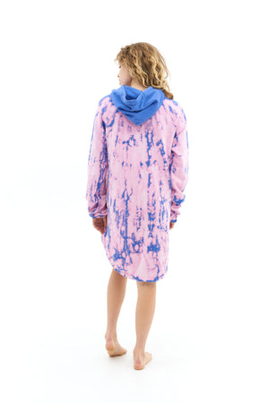 Discoloration Hoodie Dress