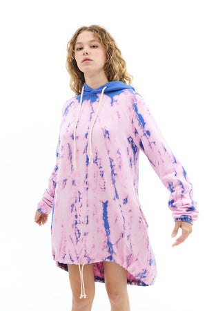 Discoloration Hoodie Dress
