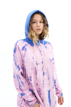 Discoloration Hoodie Dress
