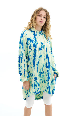 Discoloration Hoodie Dress