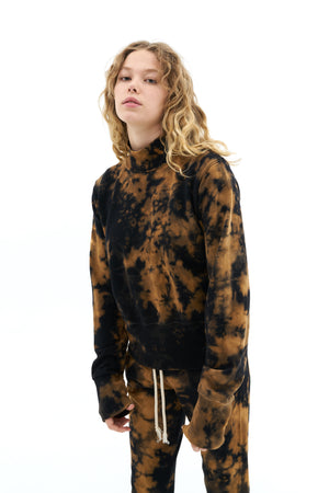 Discoloration Mock-neck Sweat