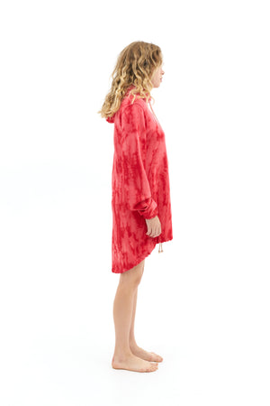 Discoloration Hoodie Dress