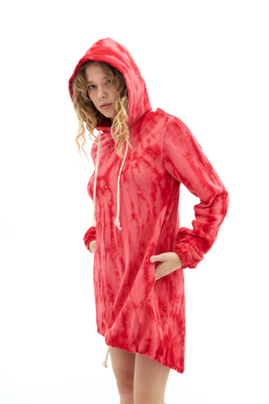 Discoloration Hoodie Dress